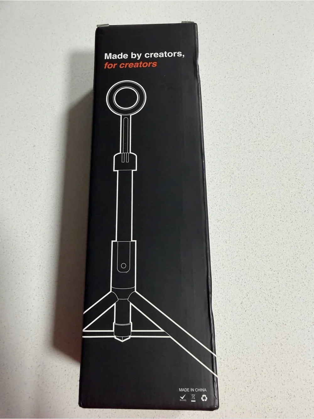 OnTheGo Phone Tripod with Snap-On Magnetic Phone Light - Black
